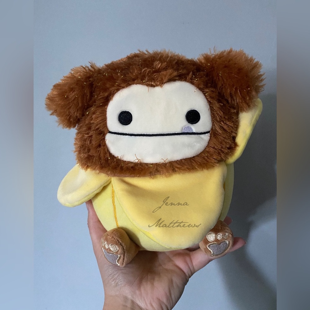 Benny the bigfoot and junie the banana custom Squishmallow
